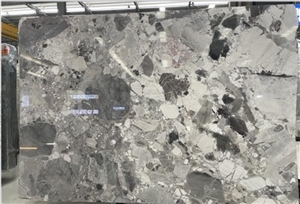 Natural Terrazzo Marble, Grey, Slabs