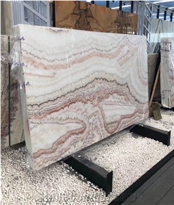 Red Dragon Onyx Bookmatch Polished Slabs Tiles
