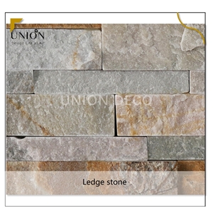 UNION DECO 18X35 Beige Slate Stone Thin Stacked Stone Panel