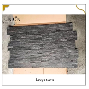 UNION DECO Black Quartzite Stone Wall Veneer Decor Stone