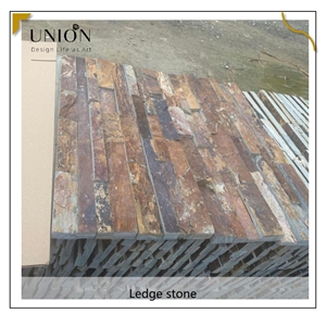 UNION DECO Natural Slate Veneer Wall Stacked Stone Panel