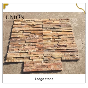 UNION DECO Outdoor Wall Cladding Stacked Stone Ledger Panel