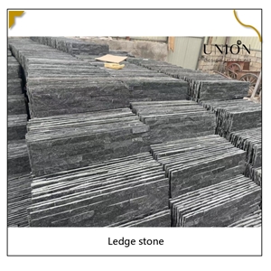 UNION DECO Wholesale Black Quartzite Stacked Stone Veneer