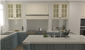 Calacatta Moonlight Quartz Finished Product