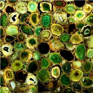 Green Agate Semiprecious Stone Tile