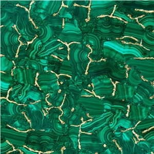 Green Malachite Semiprecious Stone Tile