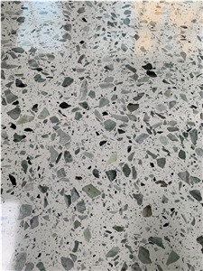 Green Color Artificial Stone Precast Terrazzo Slabs