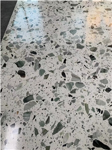 Green Color Artificial Stone Precast Terrazzo Slabs