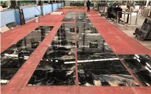 Confusion Black Marble Slab For Floor And Wall