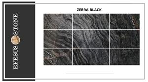Zebra Black Marble Slab