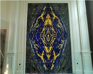 Blue Sodalite Granite Luxury Home Hotel Background Wall