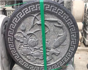 Chinese Courtyard Gate Large Drum Stone Carving BAO GU SHI