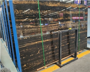 Factory Direct Stone Polished Portoro Gold Marble Slabs