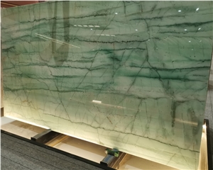 Green Gaya Quartzite Slab For Wall Design