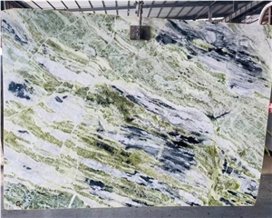 Luxury Polished Green Marble Slab For Home Background Wall