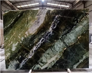Natural Stone Green Quartzite Slab Background Wall Panel