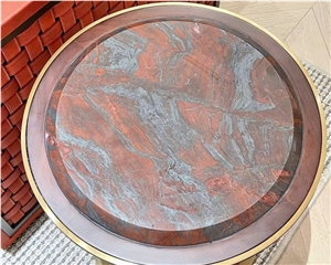 Natural Stone Polished Iron Red Granite Slab Wall Tiles