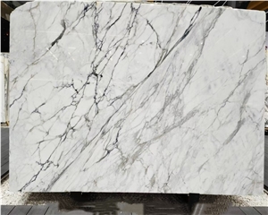 Natural White Stone Polished White Marble Slab Tile