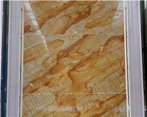 Natural Yellow Stone Polished Giallo Macaubas Quartzite Slab