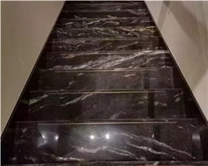 Polished Granite Black Cosmic Granite Slab Flooring Tiles