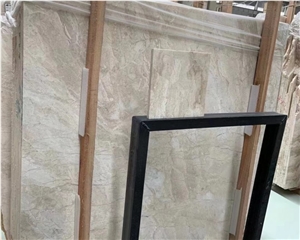 Popular Customized Polished Natural Stone Beige Marble Slab