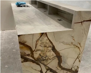 Roman Impression Marble Slab Countertop Home Hotel Kitchen
