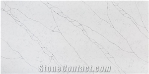 Engineered Stone Slabs Alaska-Bianca-1 Quartz Slabs Tiles