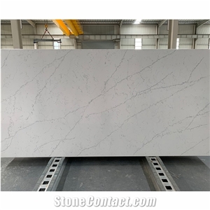 Factory Price Artificial Stone White Quartz Stone Slab Wall