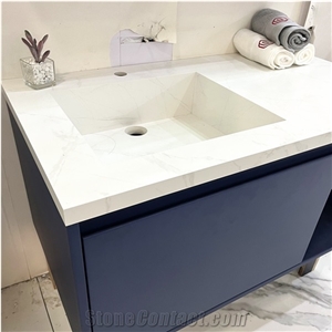 Hot Sale Sintered Stone Vanity And Mirror For Bathroom Decor