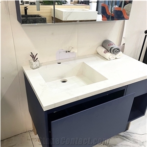 Hot Sale Sintered Stone Vanity And Mirror For Bathroom Decor