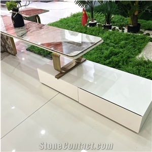 Luxury Modern Home Furniture Sintered Stone TV Sand Cabinet