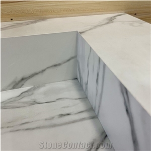 New Design Customized Bathroom Sintered Stone Vanity Cabinet
