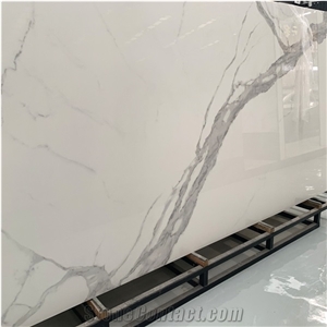 Polished Artificial Marble Looks Sintered Stone For Bathroom Wall