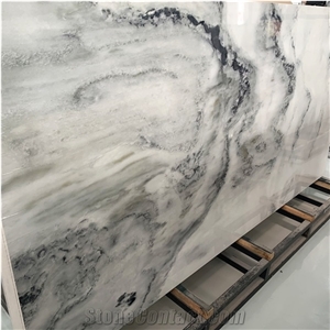 White Landscape Painting Sintered Stone Slabs For Wall