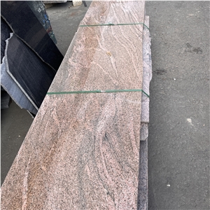 Best Selling Red Multicolor Granite Slabs Hotel Wall Project