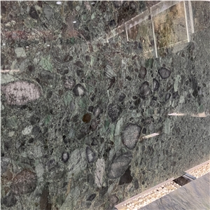 Brazil Luxury Polished Jungle Jewel Quartzite Slabs For Wall