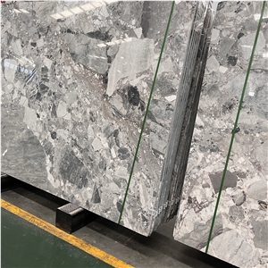 China Special Stone Panda Grey Marble Slabs Tile For Project