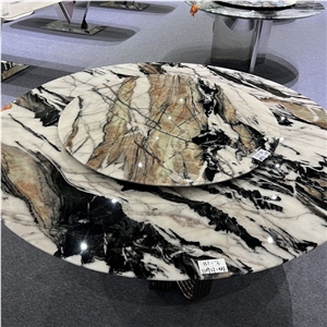 Custom Made Luxury Stone Marble Table Tops For Hotel Project