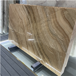 Customized Coffee Line Onyx Slabs For Background Home Decor
