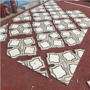 Customized Design Marble Waterjet Medallions For Floor Tiles