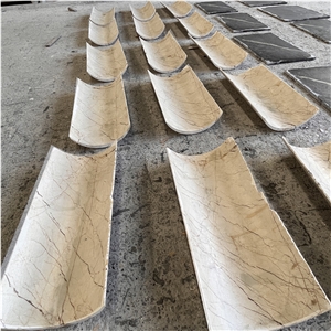 Customized Design Sofitel Gold Marble Column Panels For Villa Decor