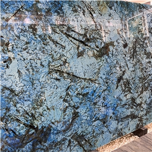 Customized Dyed Blue Mountain Granite Slabs For Hotel Design