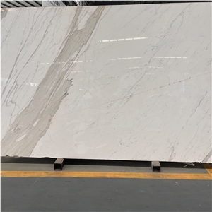 Customized High Grade Calacatta White Marble Slabs For Wall