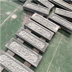 Customized High Quality Black Granite Carving For Villa Wall