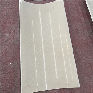 Customized Home Hotel Decor Beige Marble Curved Tiles