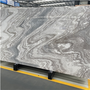 Customized Size Snow Cloud White Marble Slabs For Wall Decor