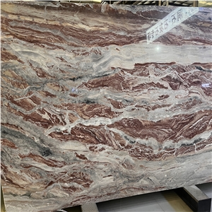 Factory High Quality Picasso Red Onyx Slabs For Home Wall