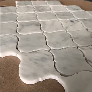 Good Design Carrara White Lantern Mosaic Tiles Back Splash
