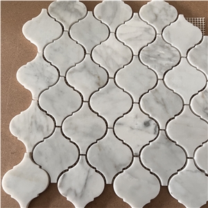 Good Design Carrara White Lantern Mosaic Tiles Back Splash