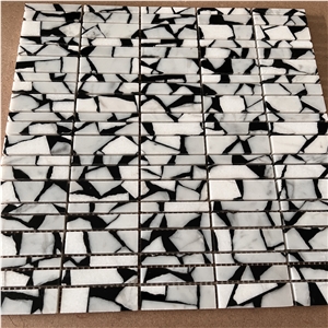Good Design Panda White Marble Mosaic Tiles For Home Walling
